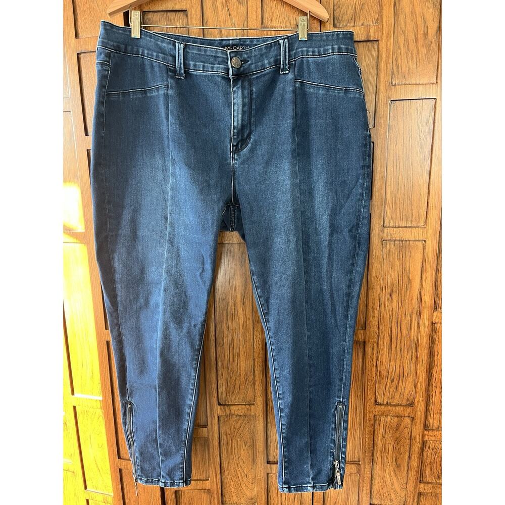 Melissa McCarthy Seven 7 Jeans Plus Size 20W Pencil Ankles Zip Skinny Stretch